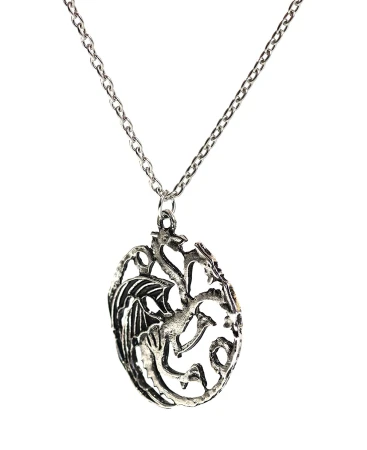 Game of Thrones Targaryen Sigil 3 Headed Dragon Metal Pendant with Necklace 2.jpg