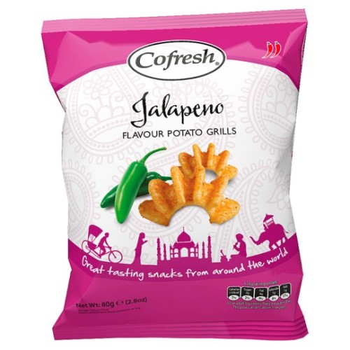 Przejdź do produktu Cofresh Mild And Tangy Jalapeno Potato Grills 80g