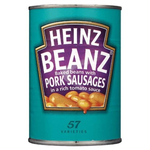 Przejdź do produktu Heinz Beanz with Pork Sausages 415g