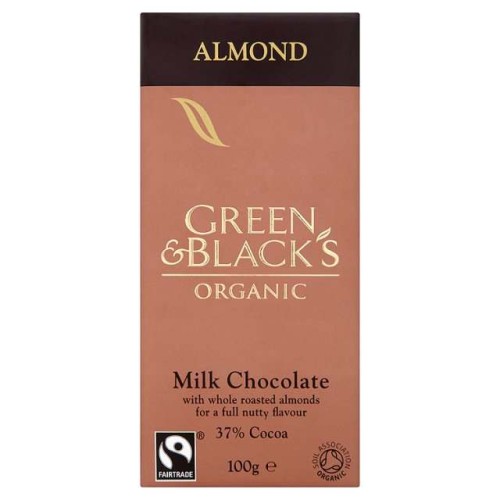 Przejdź do produktu Green & Black's Organic Milk Chocolate with Almond 100g