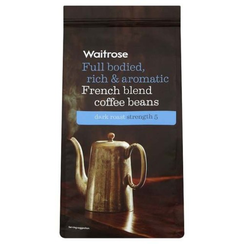 Przejdź do produktu French Coffee Beans Waitrose Dark Roast Strength 5, 227g