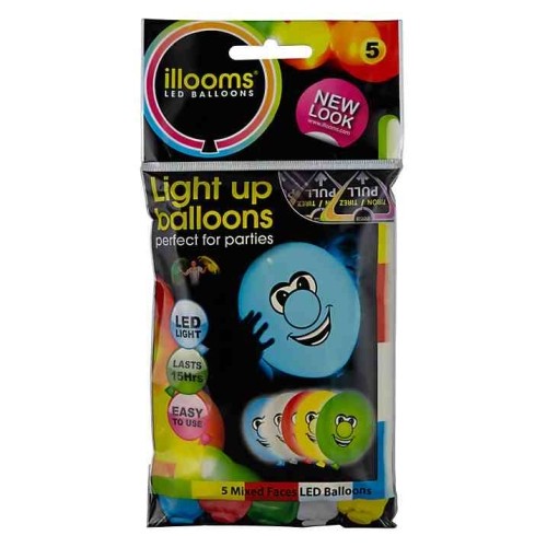 Przejdź do produktu Illoom LED Balloons - Faces, Pack of 5