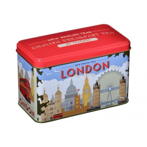 Przejdź do produktu New English Teas London Travel Poster English Breakfast Tea 40 Tea Bags