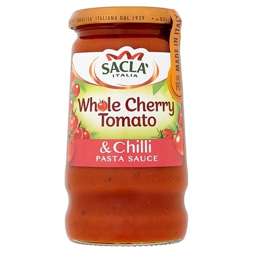 Przejdź do produktu Sacla' Whole Cherry Tomato & Chilli Pasta Sauce 350g