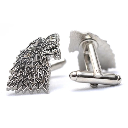 Game Of Thrones Dire Wolf House Stark Sigil Cufflinks in Gift Box.jpg