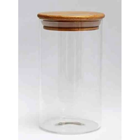 Shen Glass Storage Jar with Airtight Bamboo Lid 1100ml.jpg