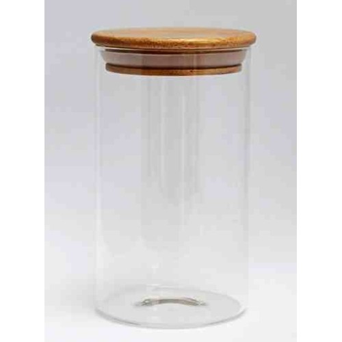 Przejdź do produktu Canton Glass Storage Jar with Airtight Bamboo Lid 1100ml