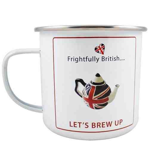 Przejdź do produktu Frightfully British....Let's Brew Up Enamel Mug