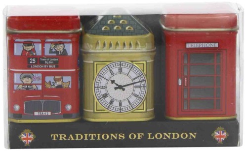 Przejdź do produktu New English Teas Traditions of London Mini Tin Triple Pack Loose Tea 65g