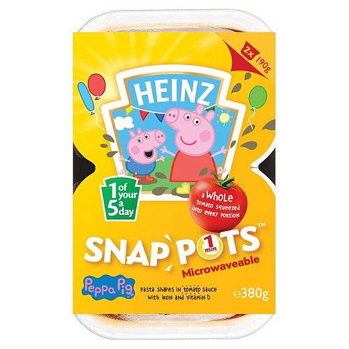 Przejdź do produktu Heinz Peppa Pig Pasta in Tomato Sauce Snap Pots 2 x 190g