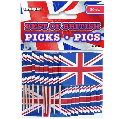 Przejdź do produktu Union Jack Flag Picks 30 pack