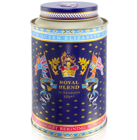 Buckingham Palace Longest Reigning Monarch Black Tea Caddy 50 Teabags  2.jpg