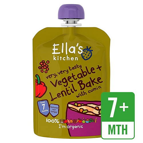 Przejdź do produktu Ella's Kitchen Organic Vegetable Bake with Lentils Stage 2 130g