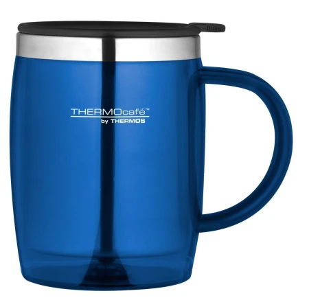 Thermos Thermocafe 0.45 Litre Desktop Mug, Blue.jpg
