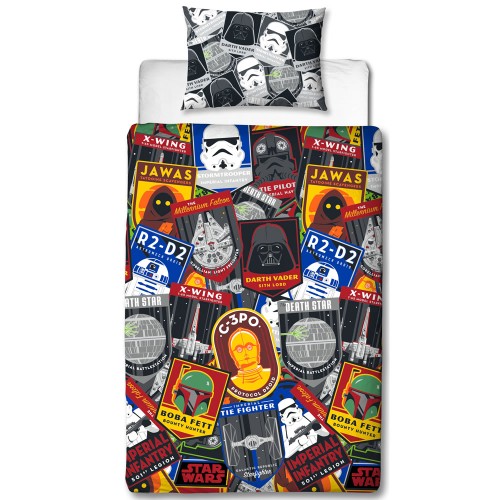 Przejdź do produktu Star Wars Patch Style Reversible Duvet Set Size - Single