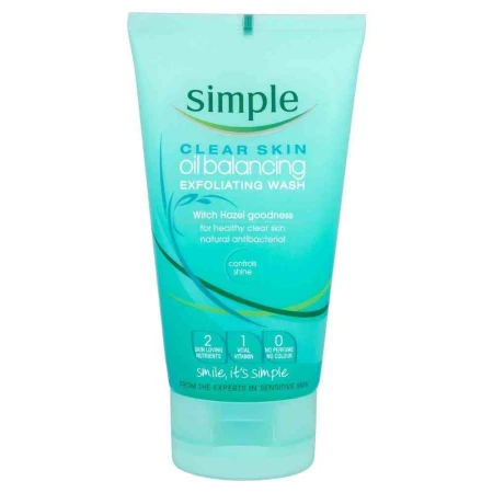 Simple Clear Skin Oil Balancing Exfoliating Wash 150 ml.jpg