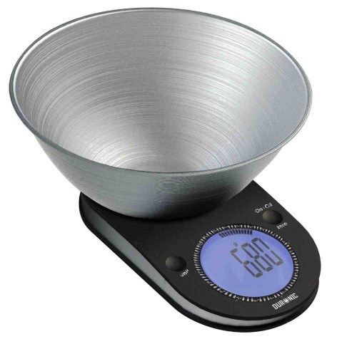 Przejdź do produktu Duronic KS5000 Large Digital Display 5KG Kitchen Scales with 24.5cm Diameter Stainless Steel Mixing Bowl
