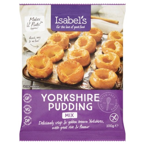 Przejdź do produktu Isabel's Gluten Free Yorkshire Pudding Mix 100g