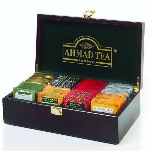 Przejdź do produktu Tea Keeper Deluxe Wooden Caddy Chest Box - 80 Enveloped Tea Bags