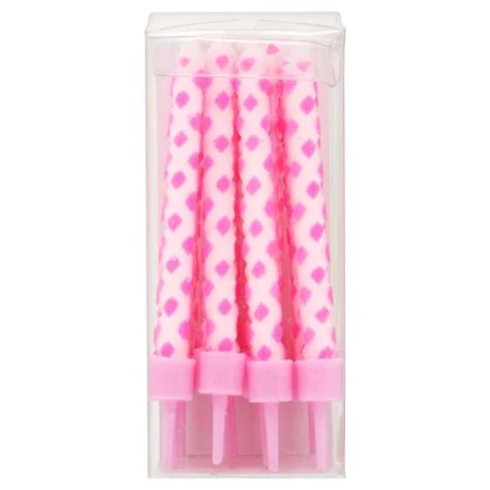 Happy Birthday - 16 Pink Candles & Pink Holders.jpg