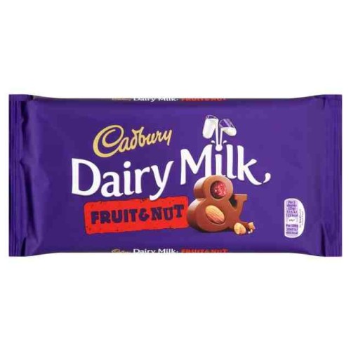 Przejdź do produktu Cadbury Dairy Milk Fruit & Nut Bar 180g