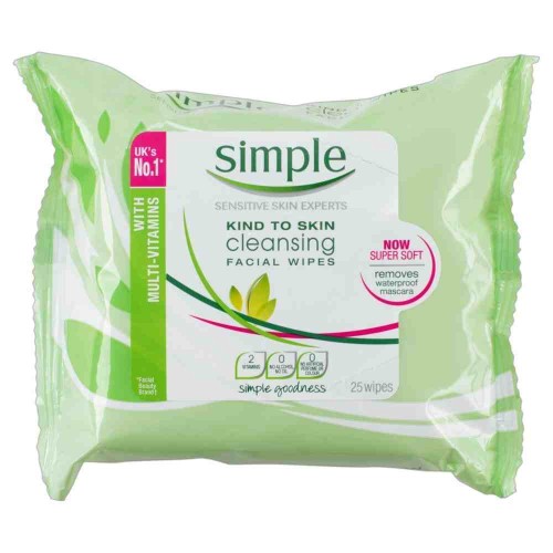 Przejdź do produktu Simple Kind To Skin Cleansing Facial Wipes 25 Pieces