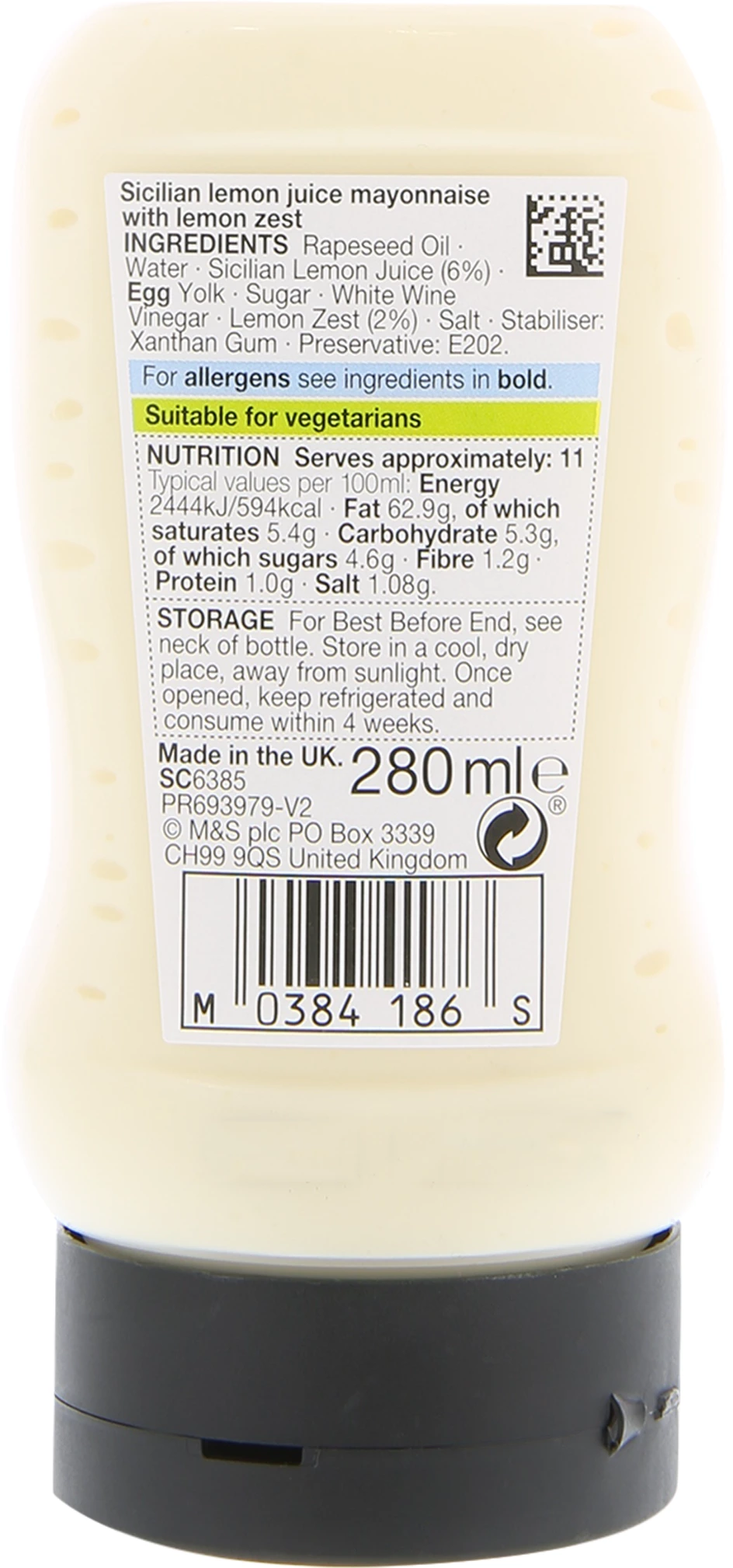 M&S Sicilian Lemon Mayonnaise 280ml 2.png