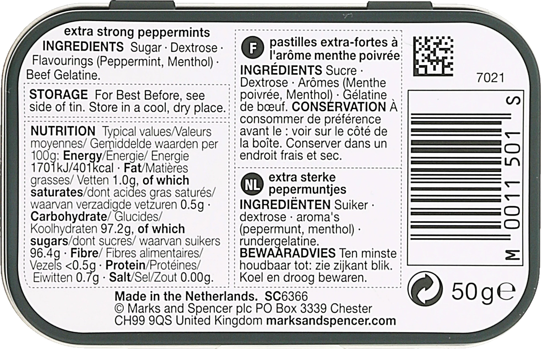 M&S Curiously Strong Mints Tin 50g 2.png
