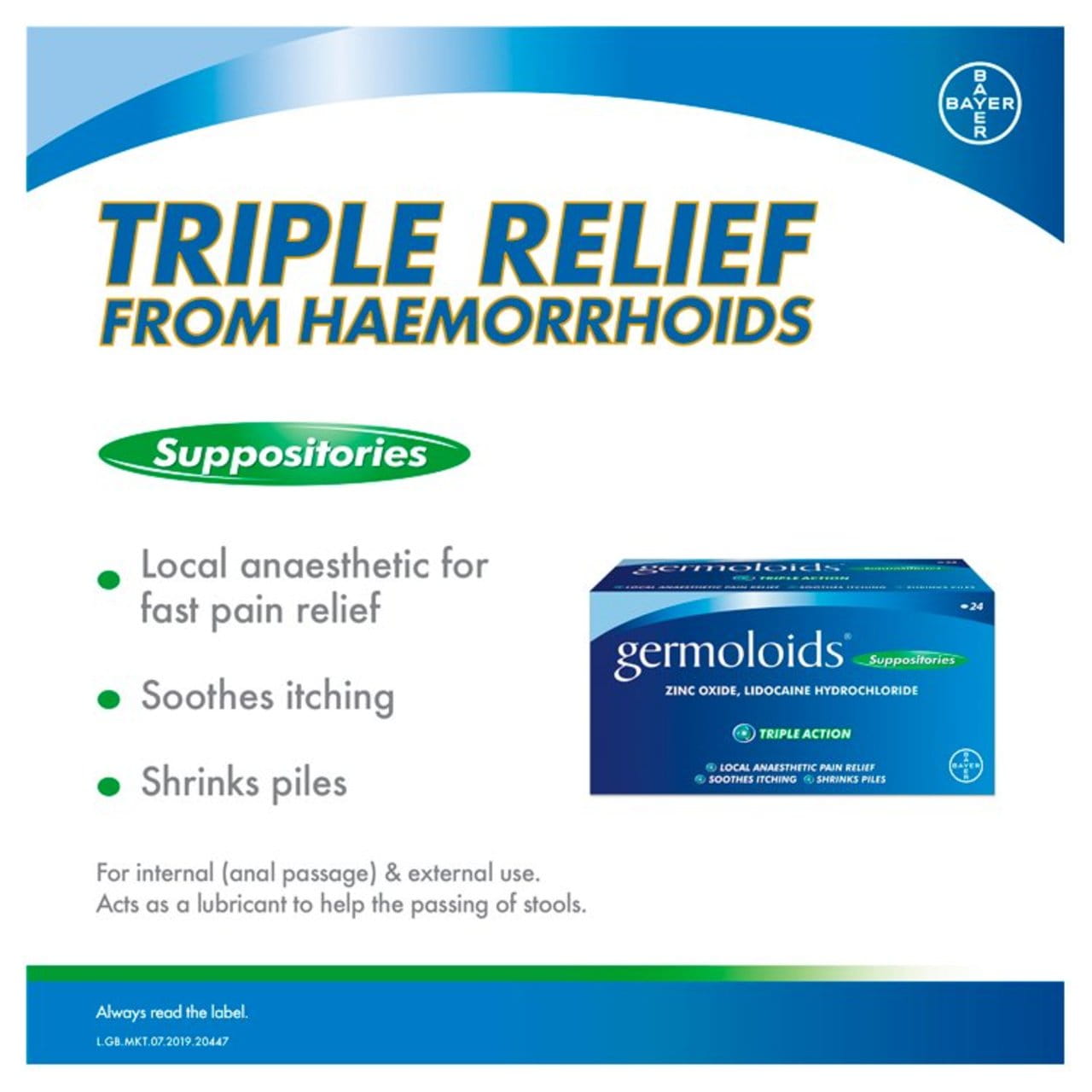 Germoloids Triple Action Haemorrhoids & Piles Suppositories Tablets 24 pack 2.jpg