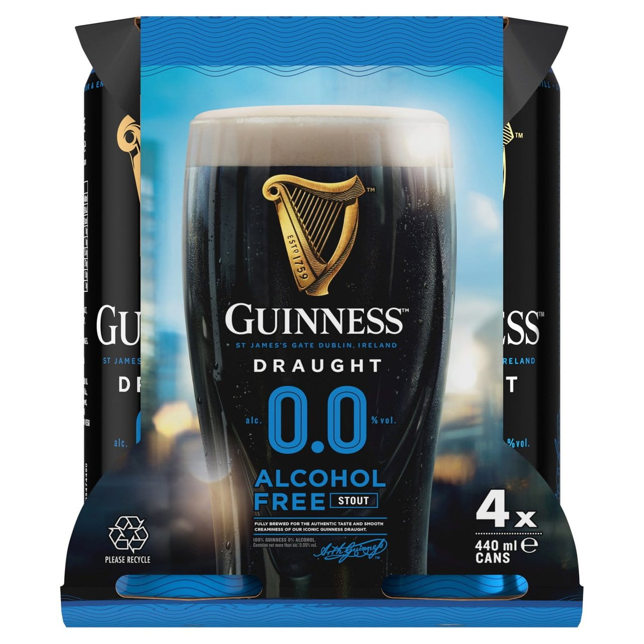 Guinness Draught Alcohol Free Stout Beer 4 x 440ml.jpg