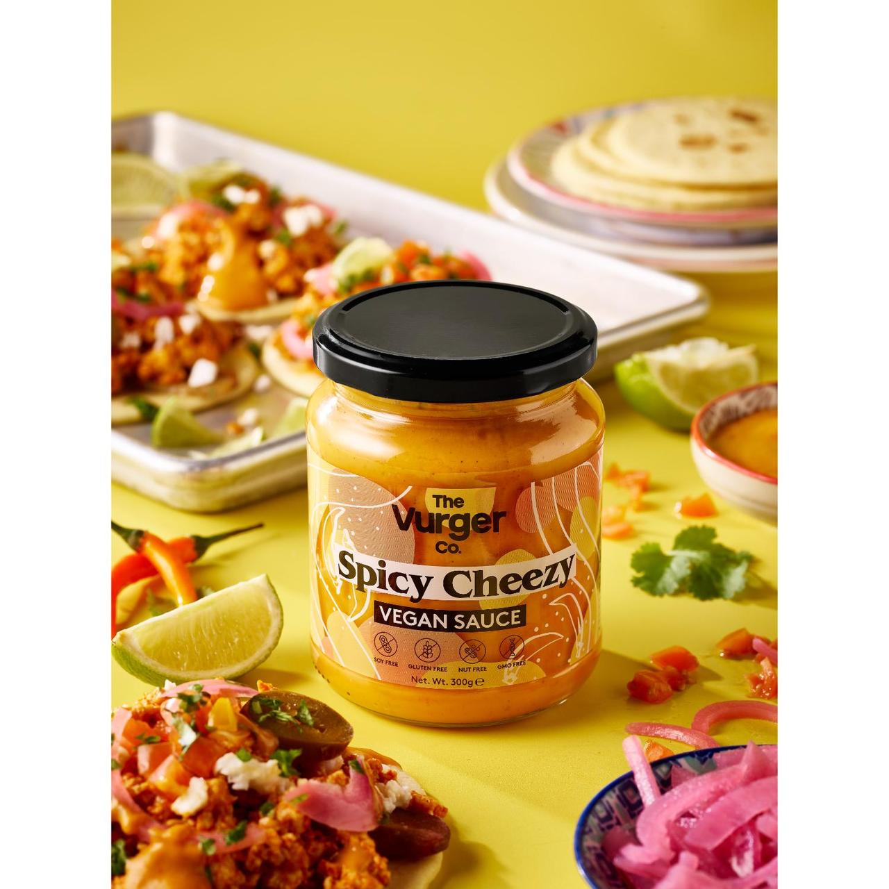 The Vurger Co Spicy Cheezy Vegan Sauce 300g 2.jpg