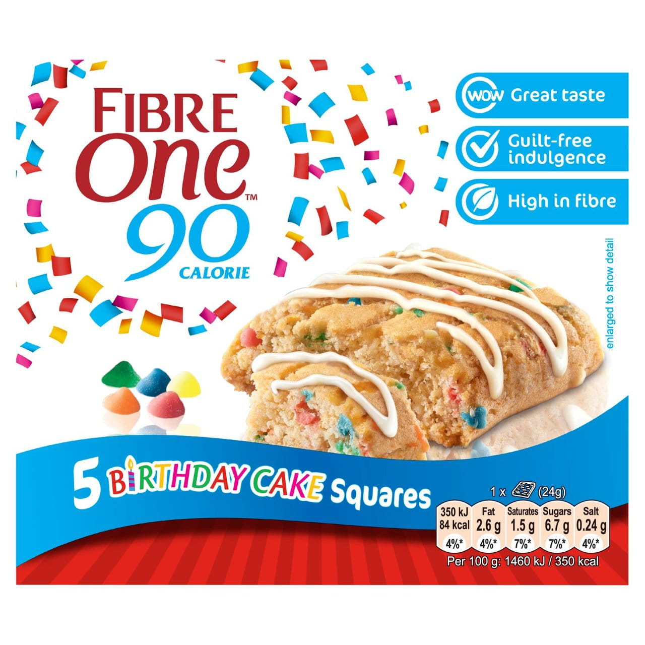 Fibre One 90 Calorie Birthday Cake Bars 5 x 24g 2.jpg