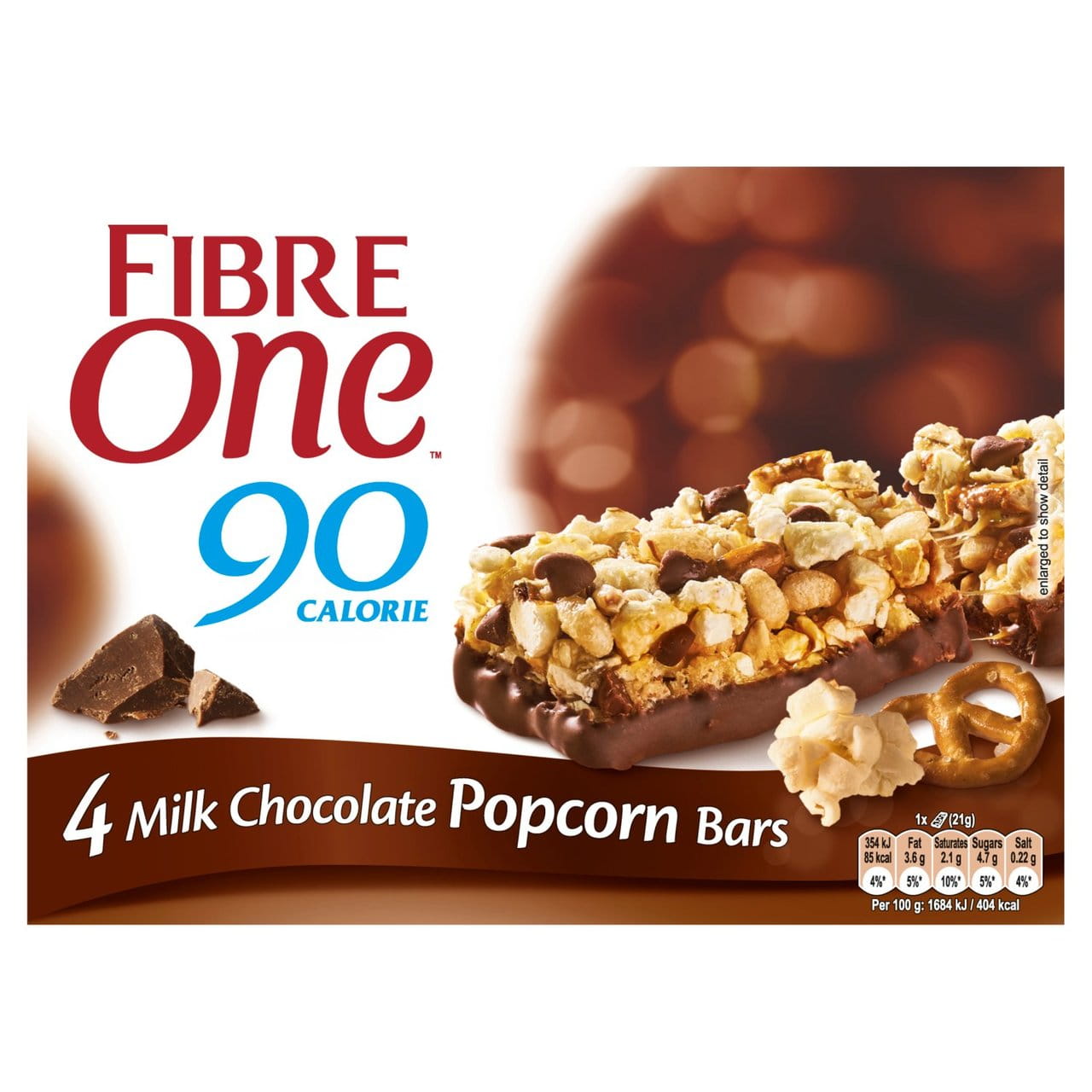 Fibre One 90 Calorie Milk Chocolate Popcorn Bars 4 x 21g 2.jpg