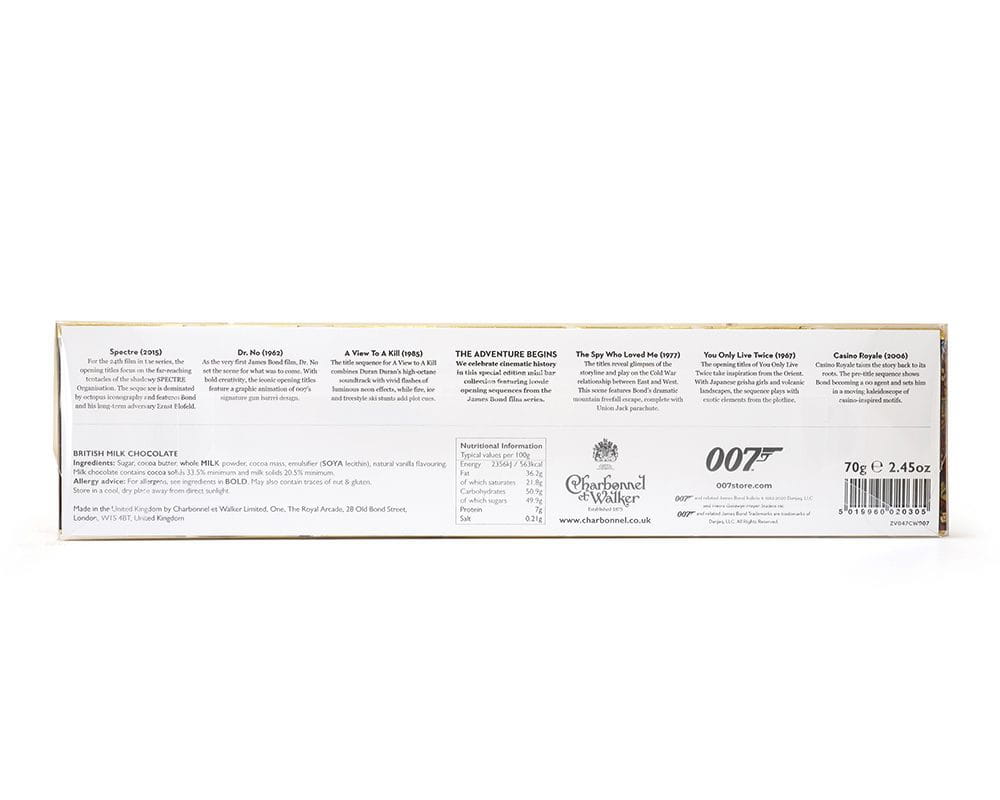 Charbonnel at Walker 007 James Bond – Cinematic 7 Piece Milk Chocolate Mini Bars 2.jpg