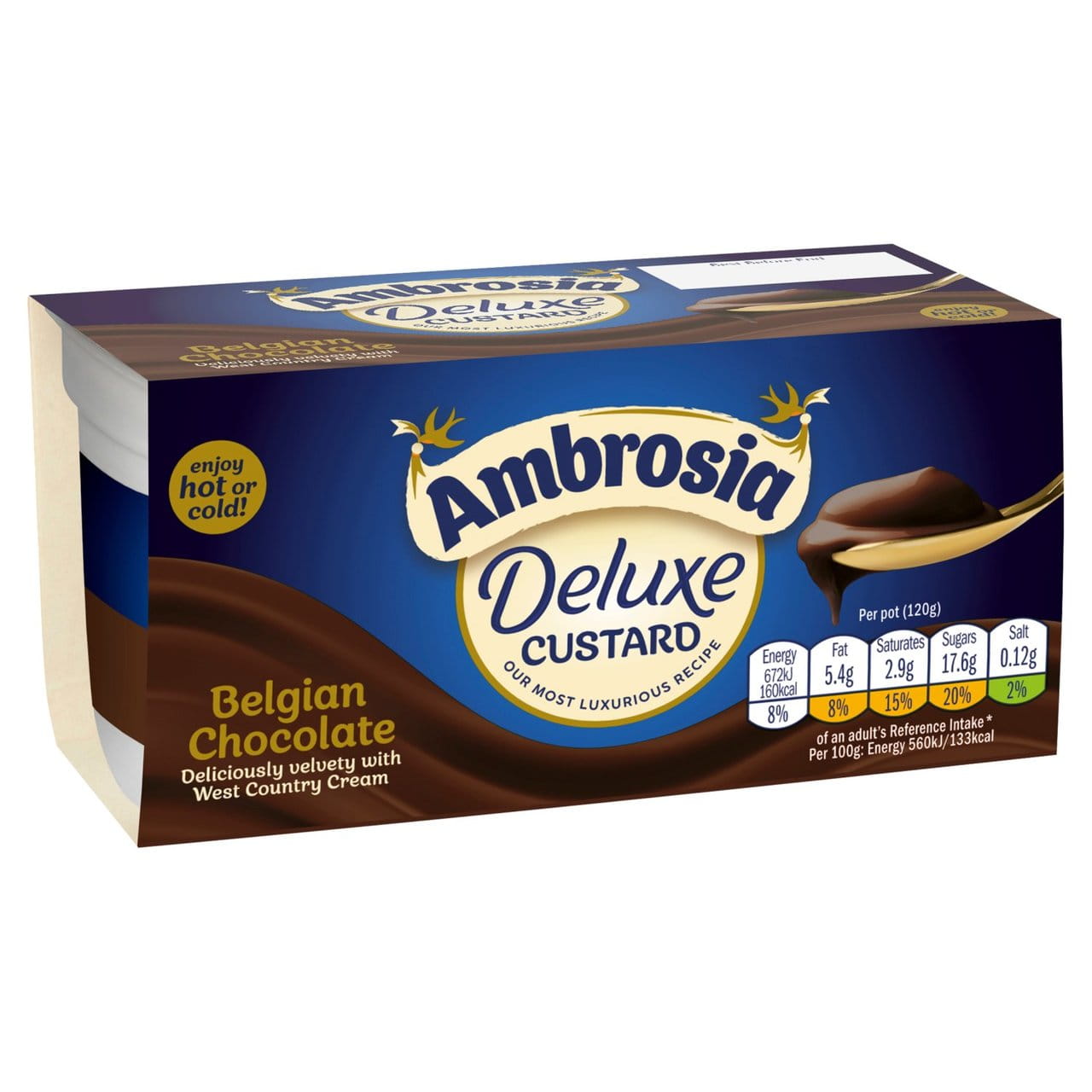 Ambrosia Deluxe Custard Belgian Chocolate Pots 2 x 120g 2.jpg