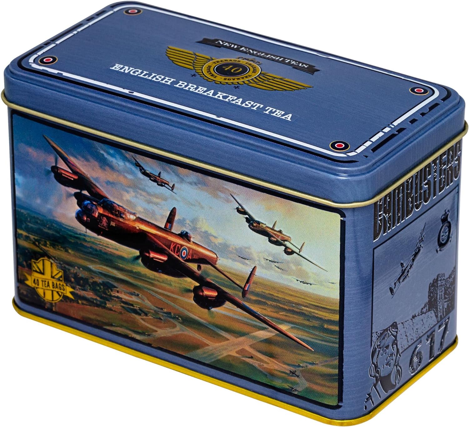 New English Teas Lancaster Bomber Tea Tin with 40 Breakfast Teabags 3.jpg