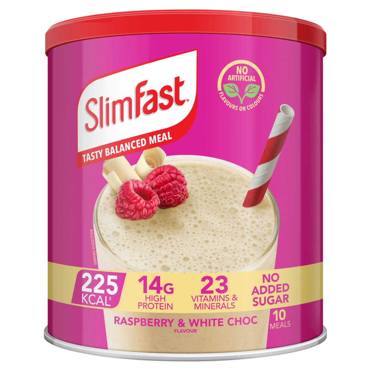 SlimFast Raspberry &amp; White Chocolate Powder Tin 365g 2.jpg