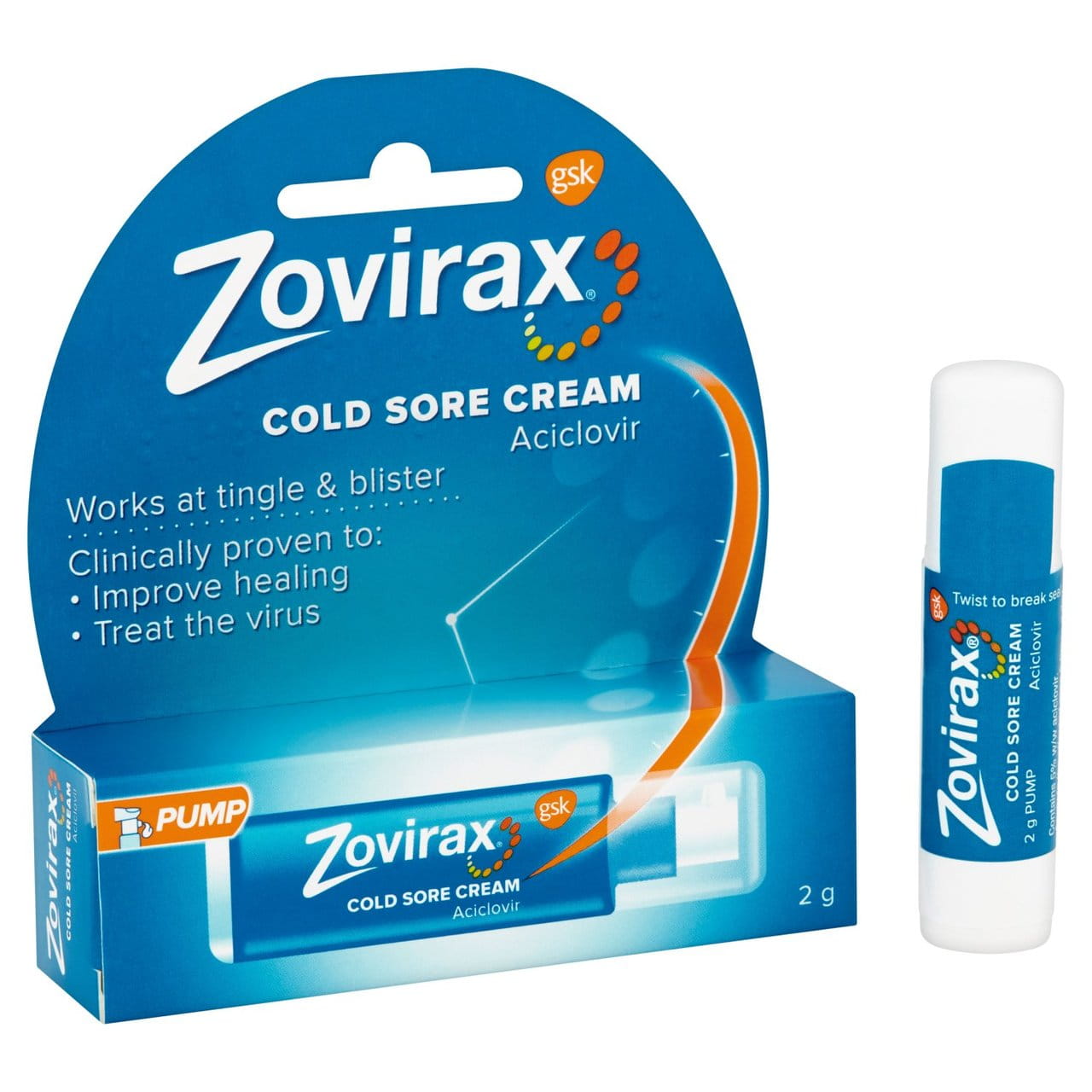 Zovirax Cold Sore Treatment Cream Contains Aciclovir Pump Dispenser 2g 2.jpg
