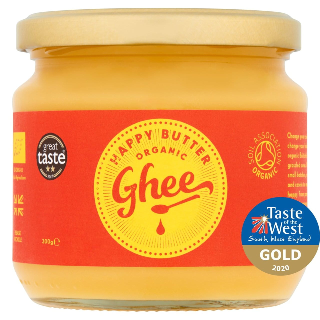 Happy Butter Organic West Country Ghee 300g 2.jpg