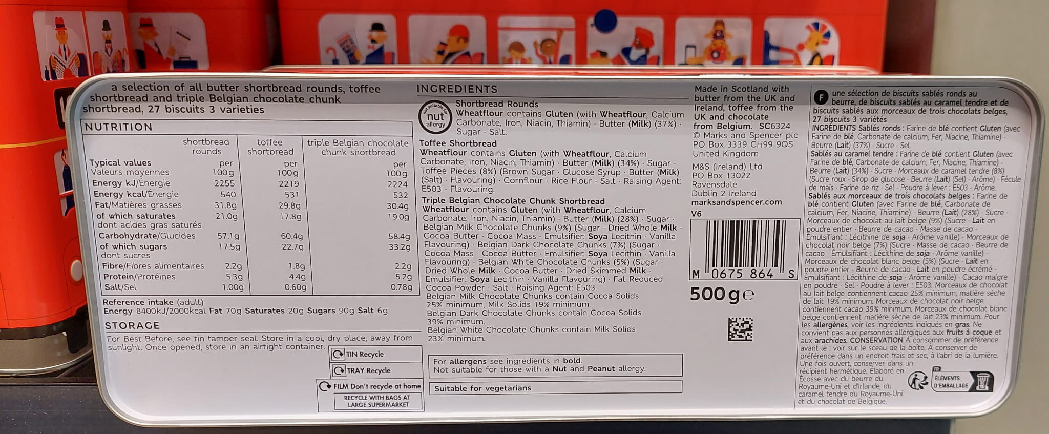 Marks &amp; Spencer Selection of Butter, Toffee &amp; Chocolate Shortbread Tin 500g 7.jpg