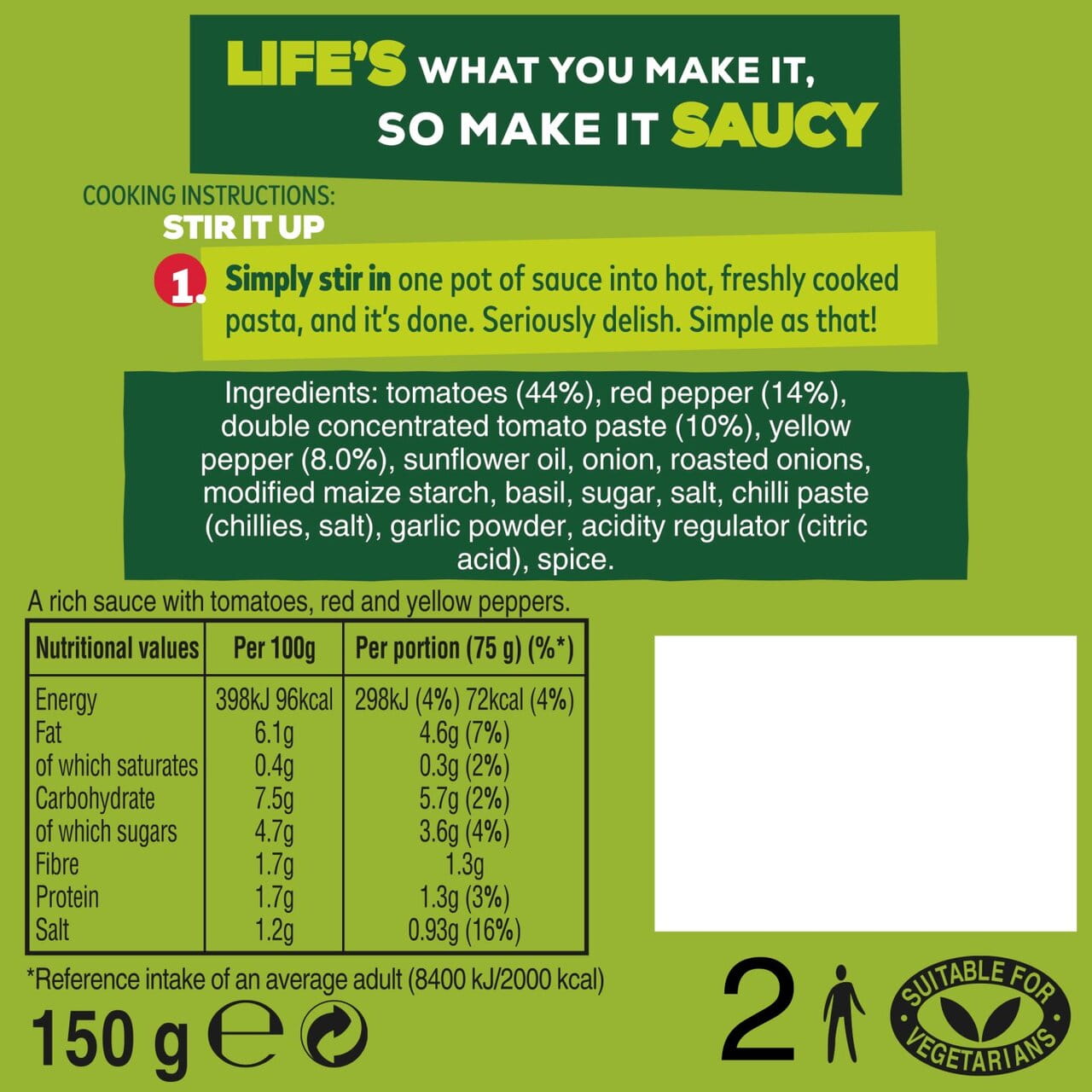 Dolmio Stir In Sweet Pepper Pasta Sauce 150g 2.jpg