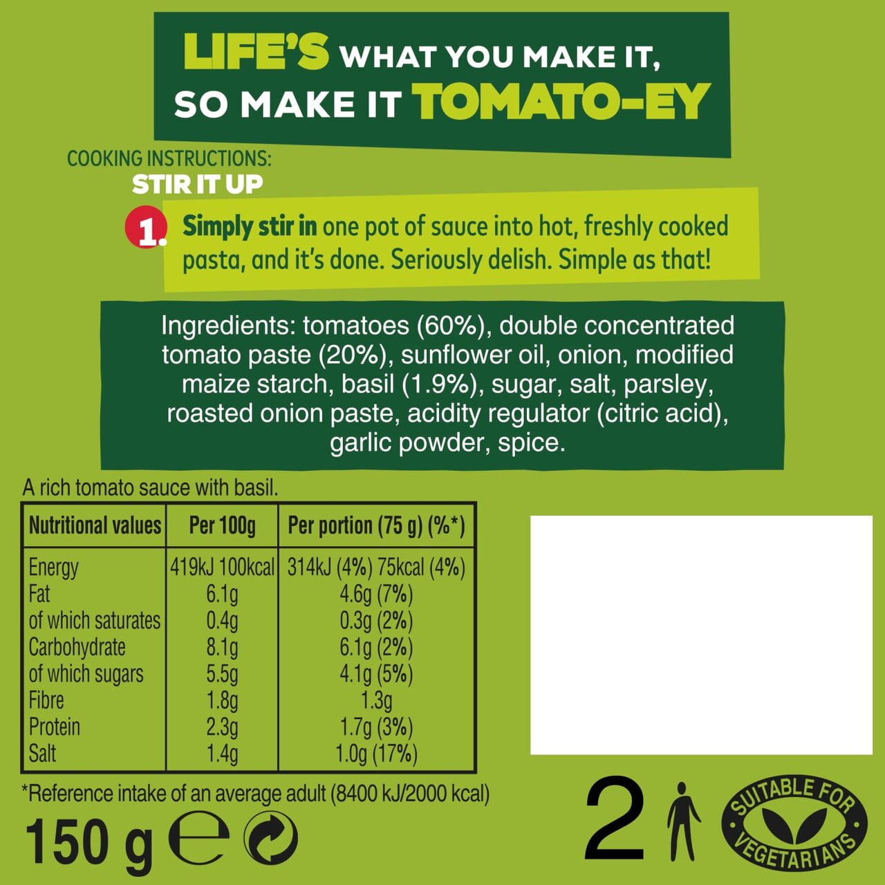 Dolmio Stir In Tomato &amp; Basil Pasta Sauce 150g 2.jpg