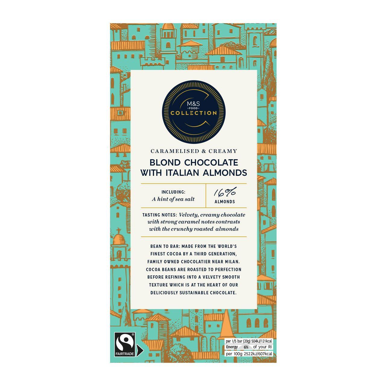 M&amp;S Collection Blond Chocolate with Italian Almonds 100g.jpg