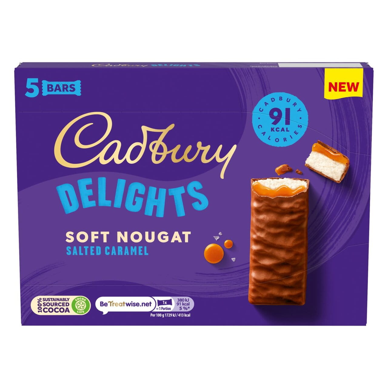 Cadbury Delights Soft Nougat Salted Caramel Chocolate Bars 5 per pack 1.jpg