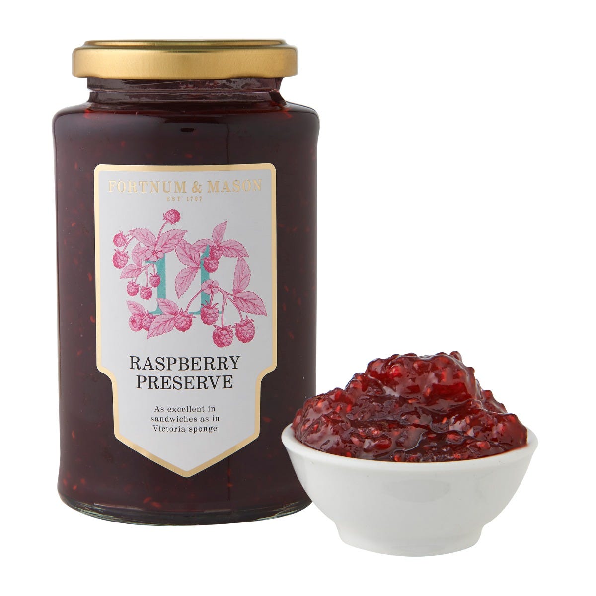Fortnum & Mason Raspberry Preserve Jam 340g 2.jpg
