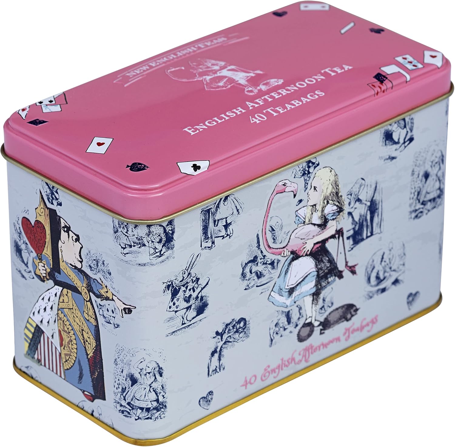 New English Teas Alice in Wonderland Tea Caddy in Pink with 40 English Afternoon Teabags 2.jpg