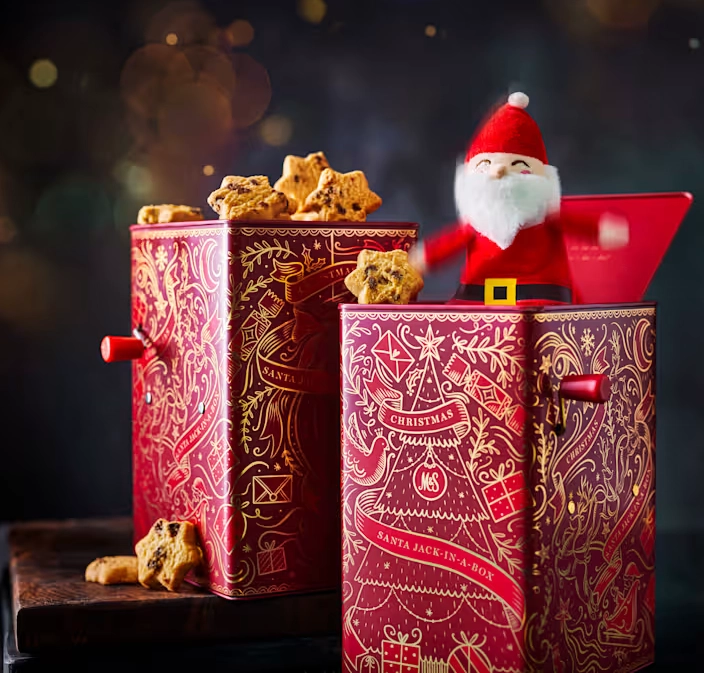 M&S Santa Jack In A Box Biscuit Tin 4.webp