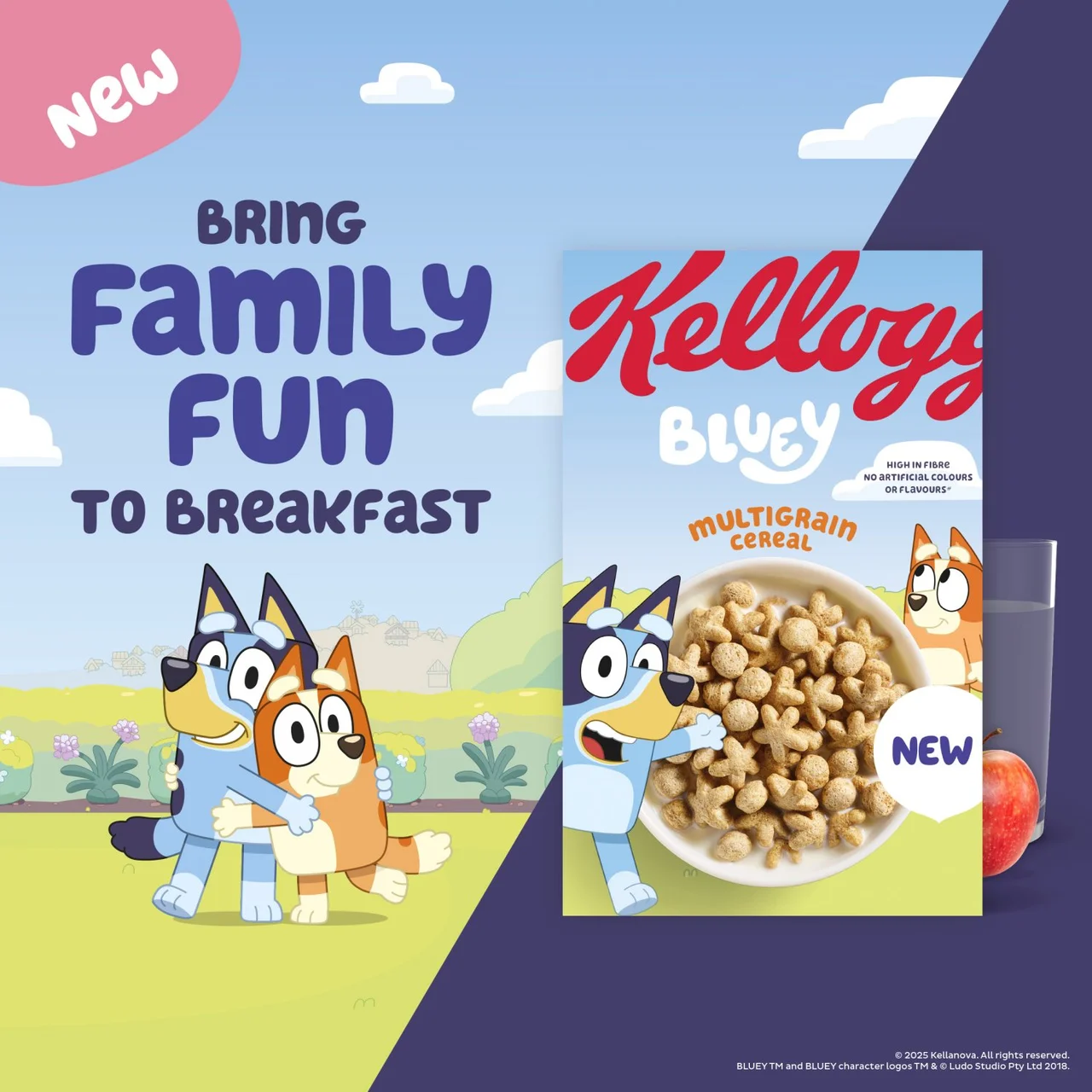 Kellogg's Bluey Toffee Flavour Rice, Wholegrain Oat & Maize Breakfast Cereal 350g.webp