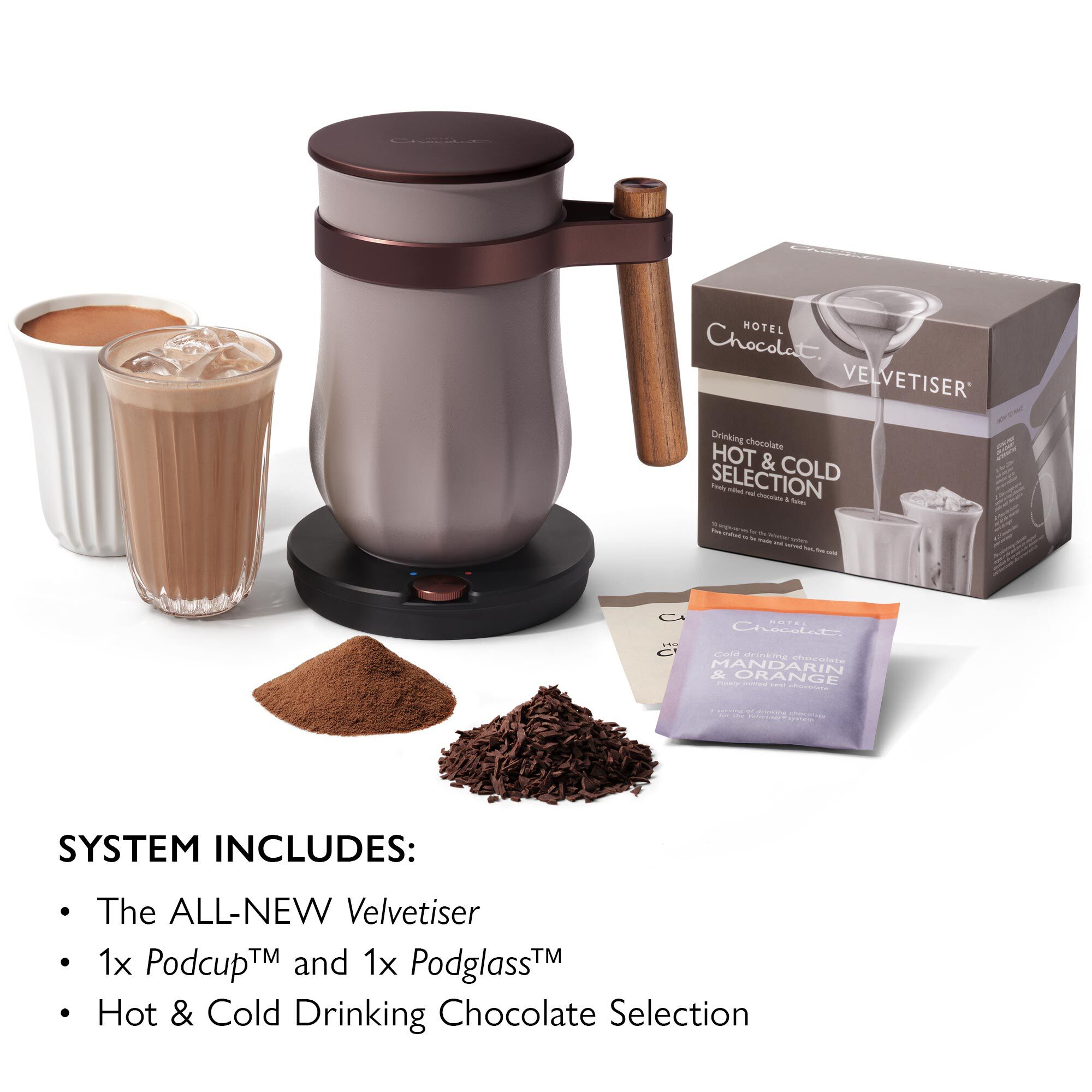 Hotel Chocolate Drinking Chocolate Velvetiser System with Podcup, Podglass & 10 Drinking Chocolate Single-Serves.jpg