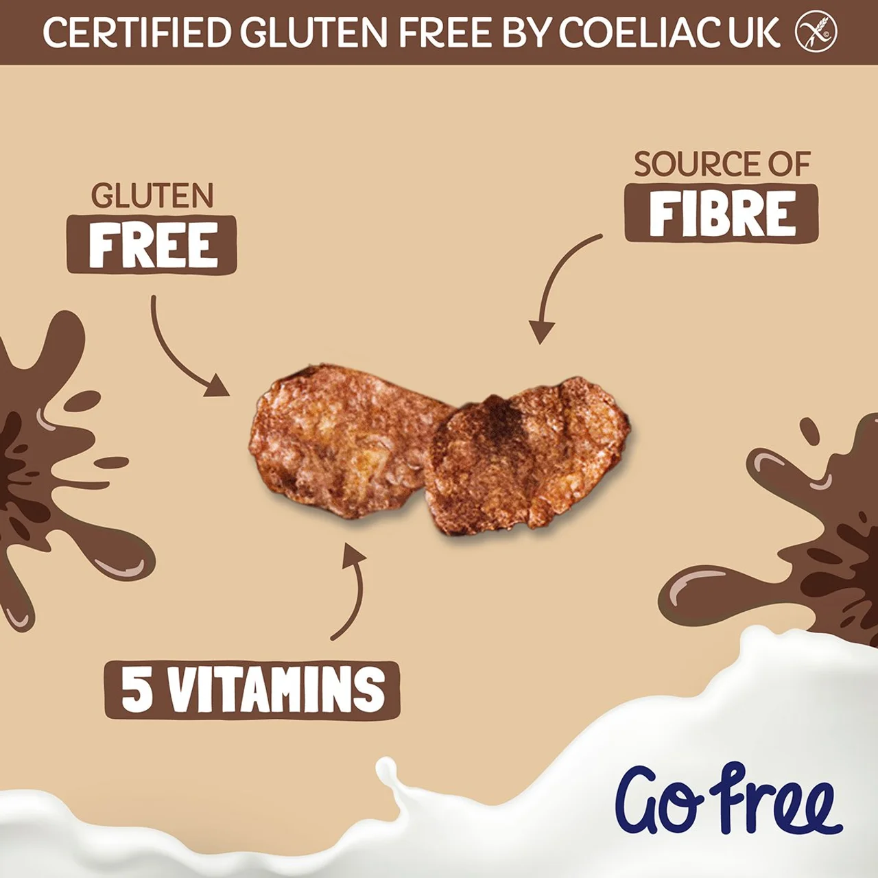 Go Free Gluten Free Chocolate Cornflakes Breakfast Cereal 4.webp
